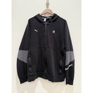Puma BMW Motorsport Zip Up Sweater Jacket XXL Black Mens Racing Streetwear